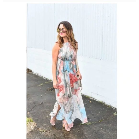 Anthropologie Moulinette Soeurs Sea Star Starfish Maxi Dress Sheer XS - Picture 1 of 14